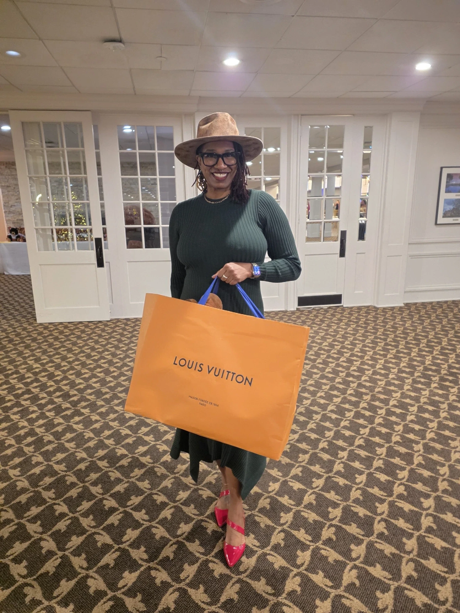 A guest with her bougie-on-a-budget pop-up find